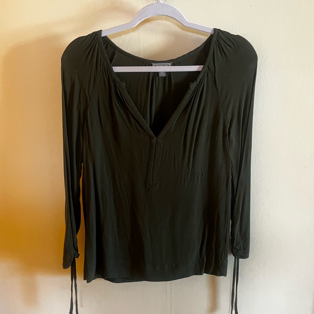 Chic Dark Green Women's Blouse